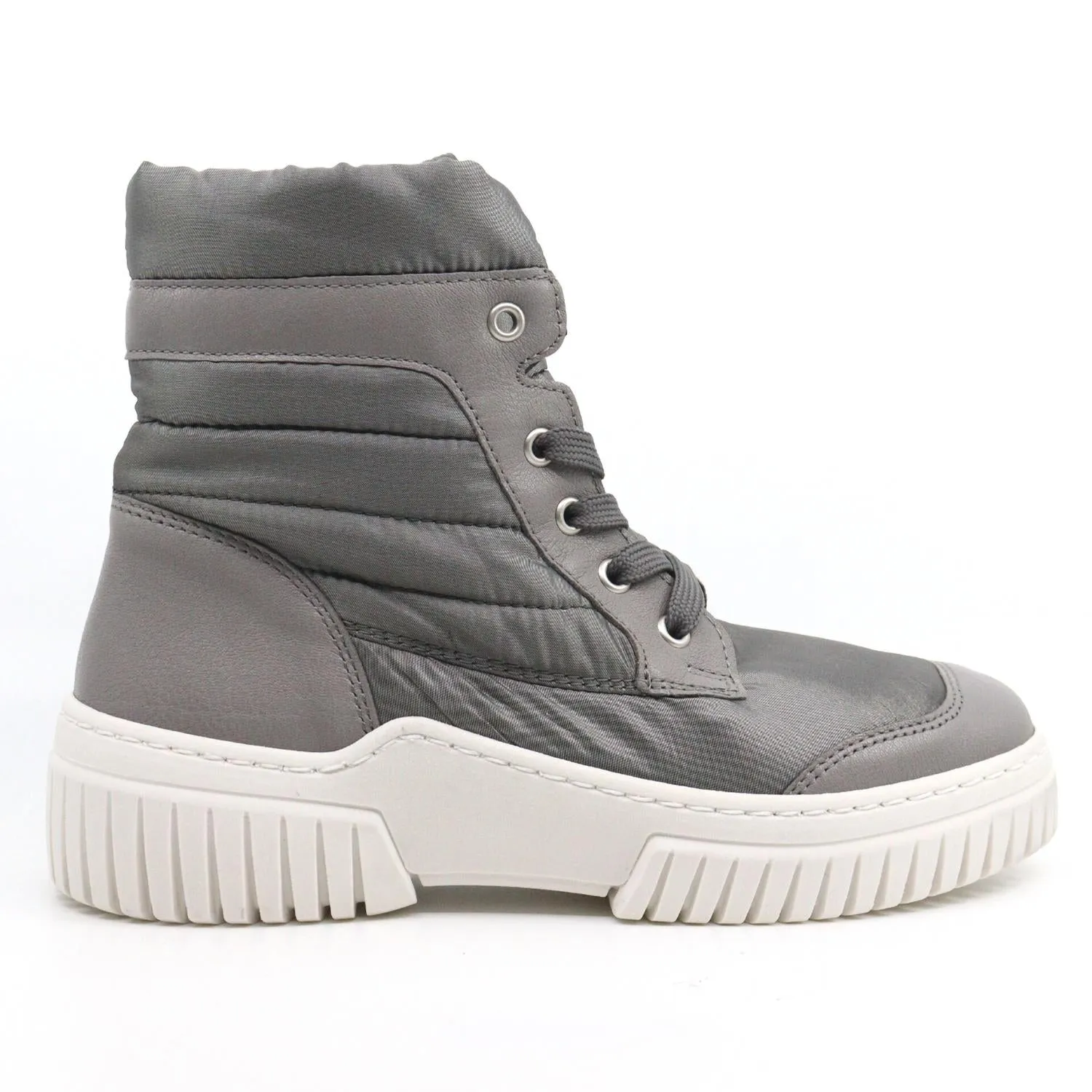 Unisex Laced Up Hiker Boot In Grey