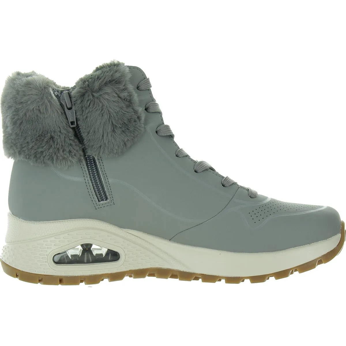 Uno Rugged Womens Lace-Up Faux Fur Winter & Snow Boots