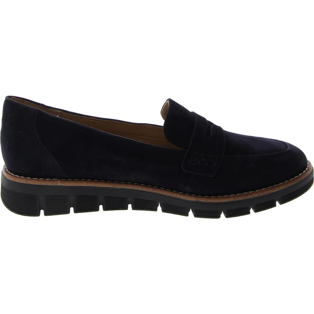 VELIA Womens Leather Slip On Loafers