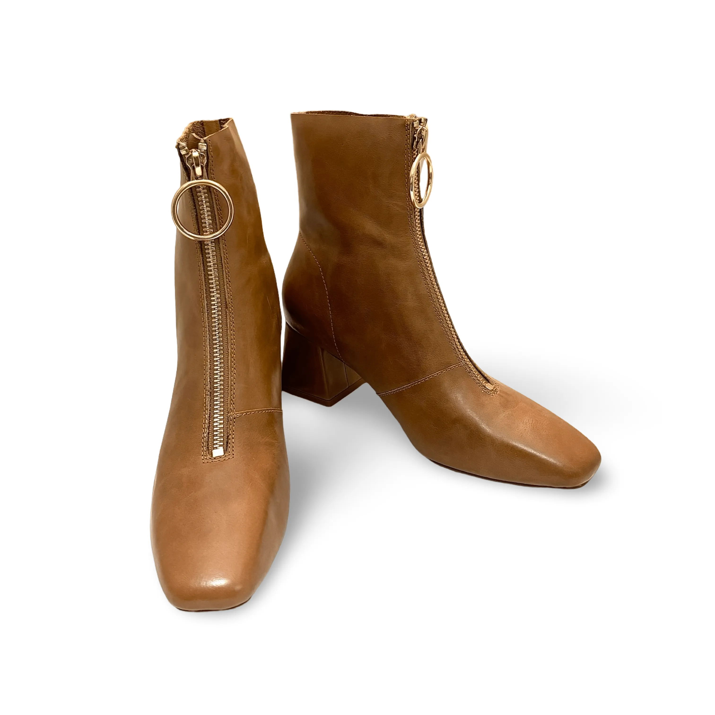 Vella Tan Front Zipper Boot