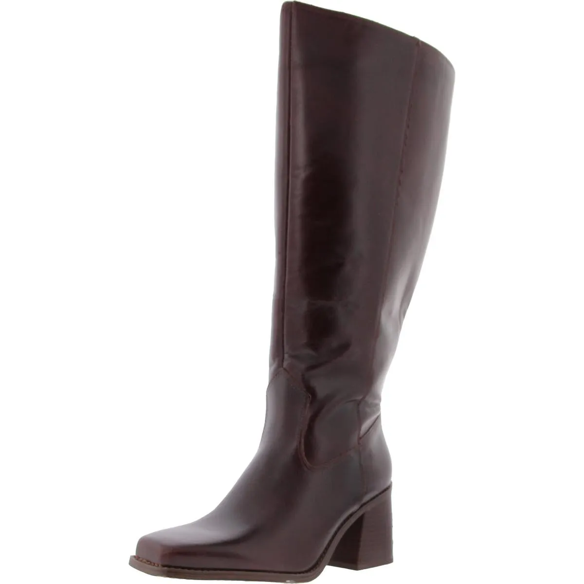 VGSANGETIXC Womens Extended Calf Leather Knee-High Boots