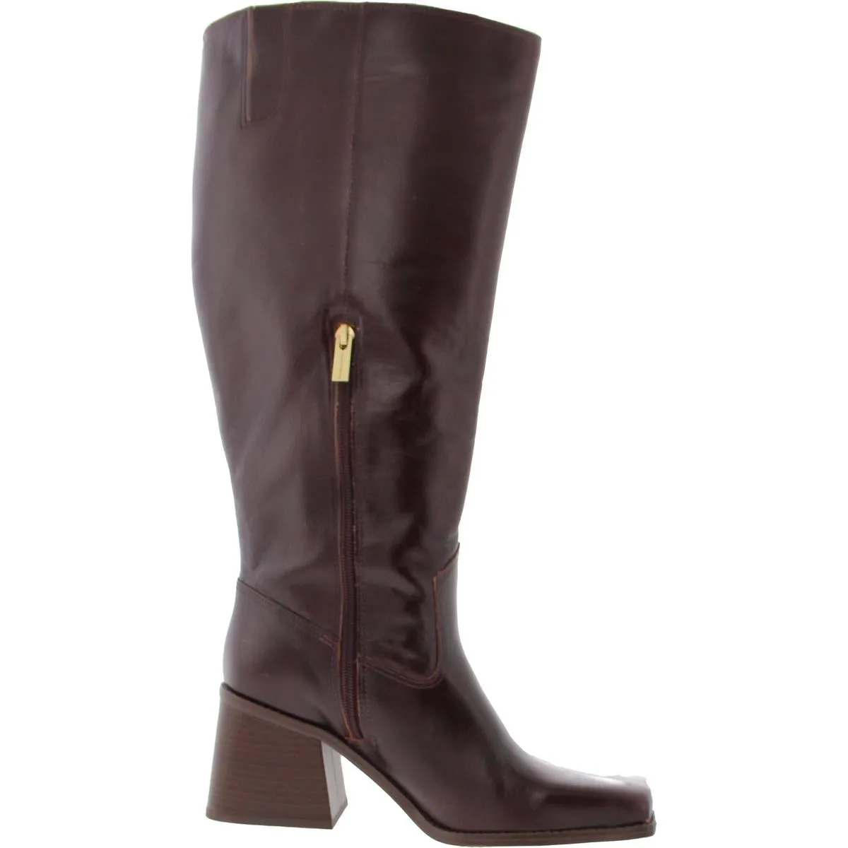 VGSANGETIXC Womens Extended Calf Leather Knee-High Boots