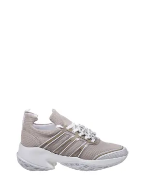 Viv Run Strass Tech Knit Lace-Up Sneaker