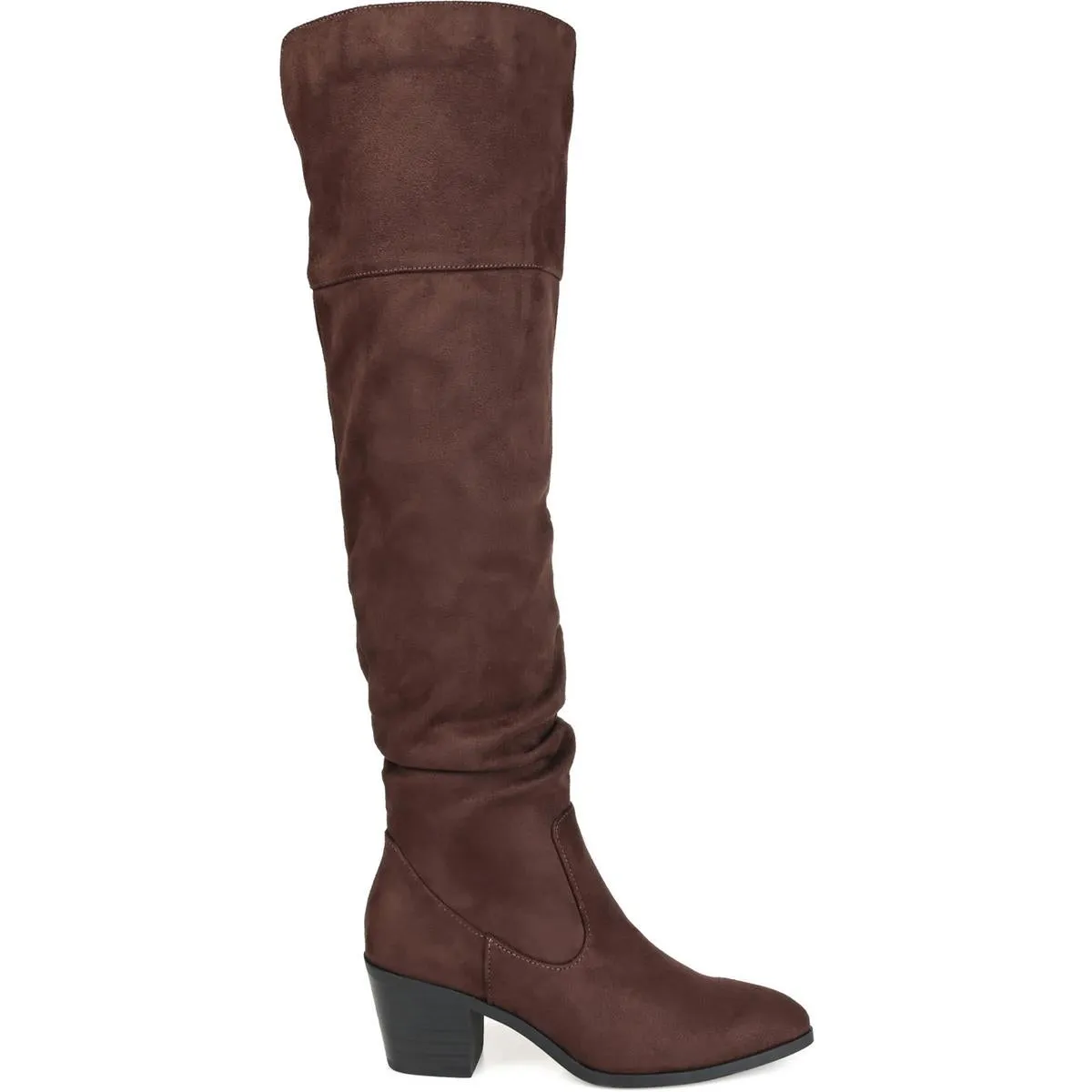 Wczivia Womens Vegan Leather Extra Wide Calf Knee-High Boots