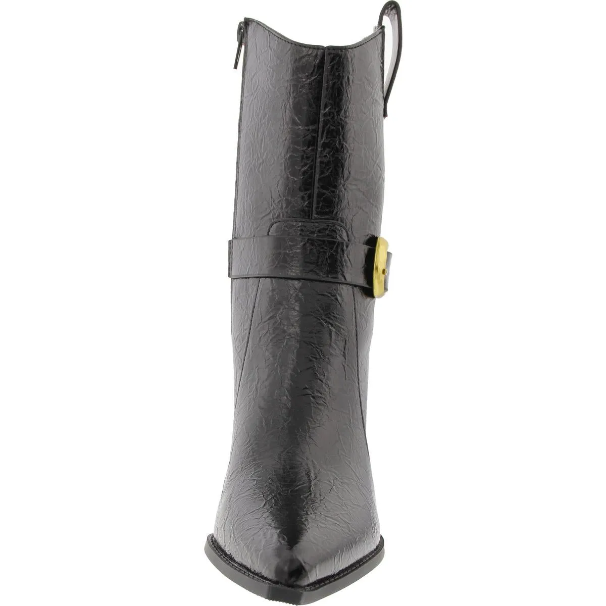 WESLEY Womens Buckle Manmade Mid-Calf Boots