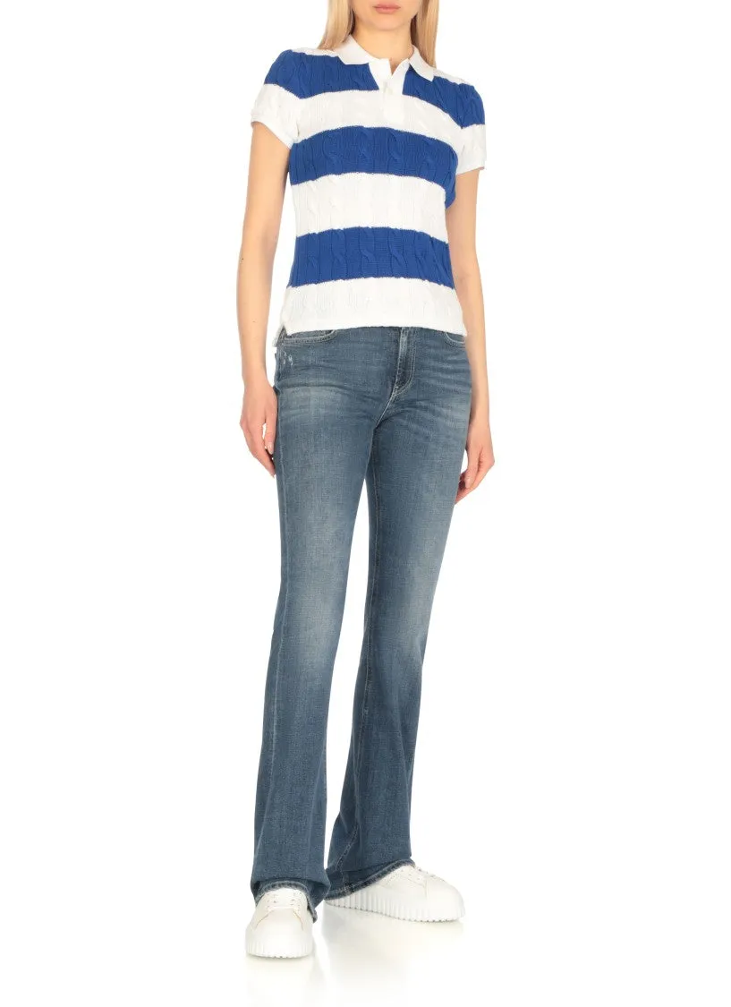 White H Stripes Sneakers