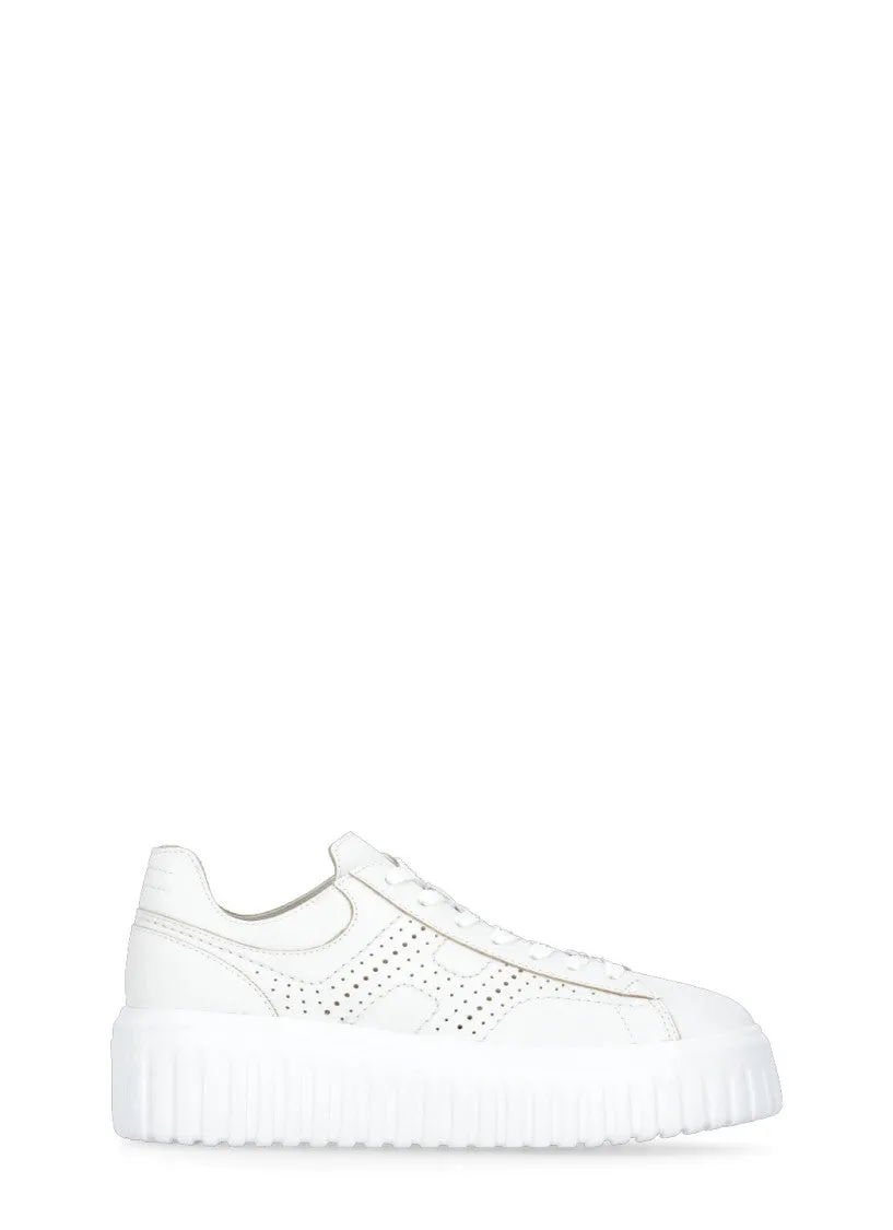 White H Stripes Sneakers