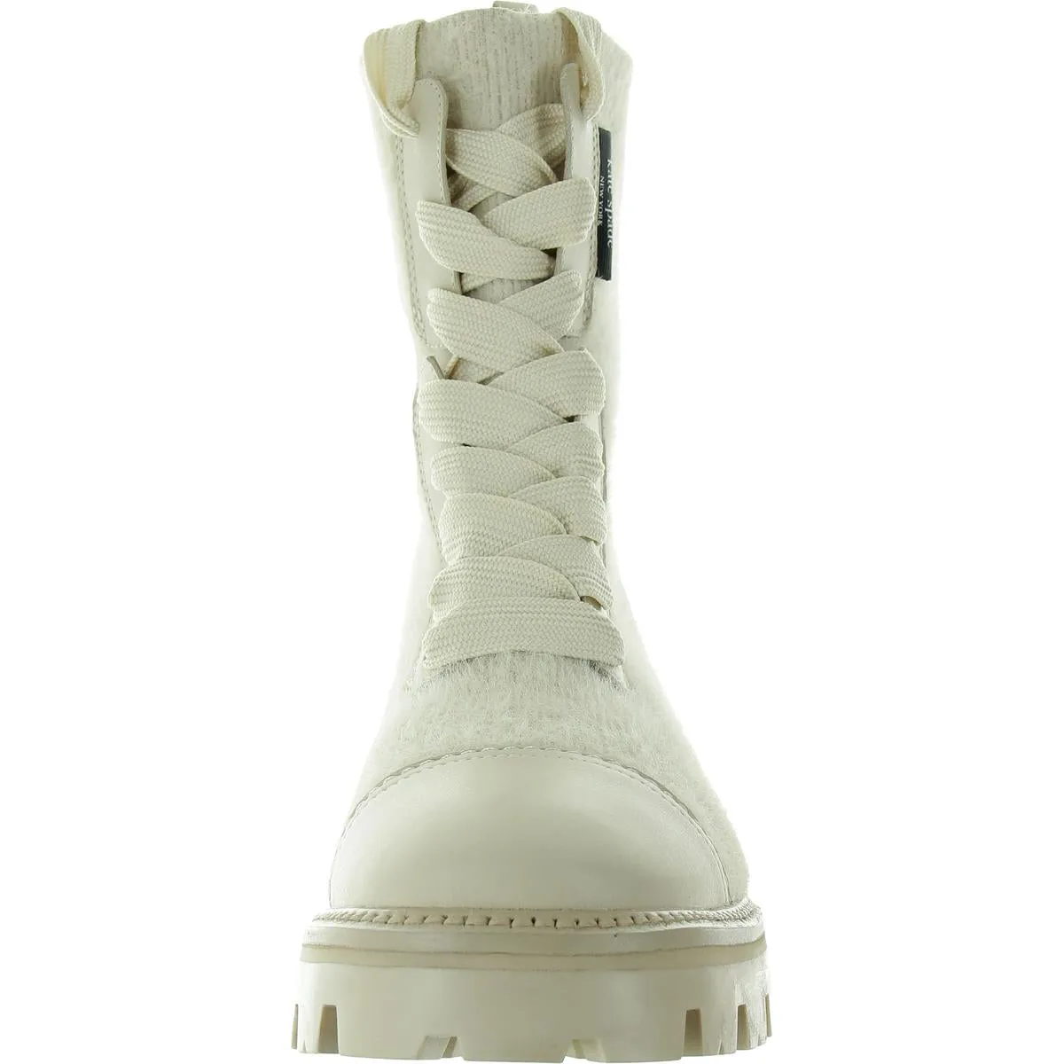WINTON Womens Faux Fur Combat & Lace-Up Boots