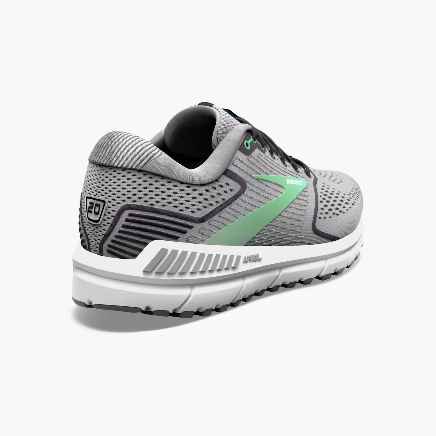 Women Ariel 20 Running Shoes In Alloy/blackened Pearl/green