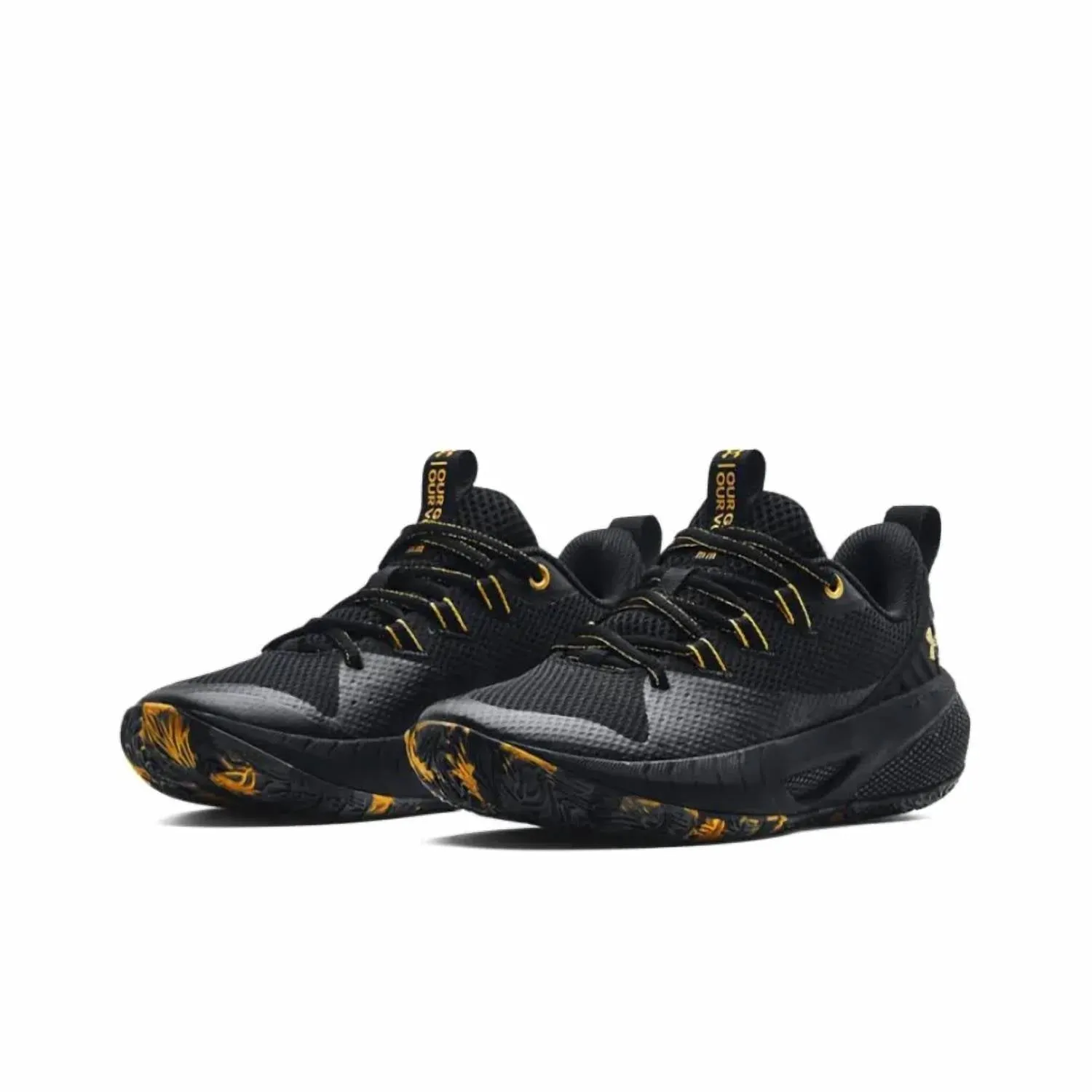Women Hovr Ascent Casual Shoes In Black/yellow