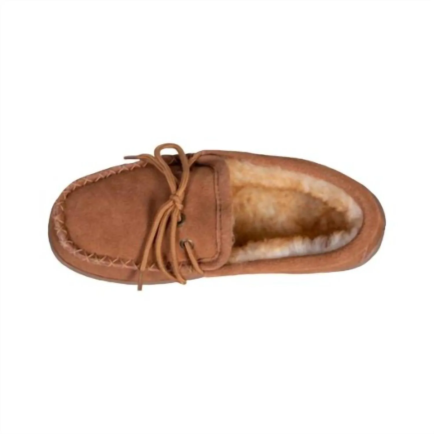 Women Leather Moccasin In Chestnut