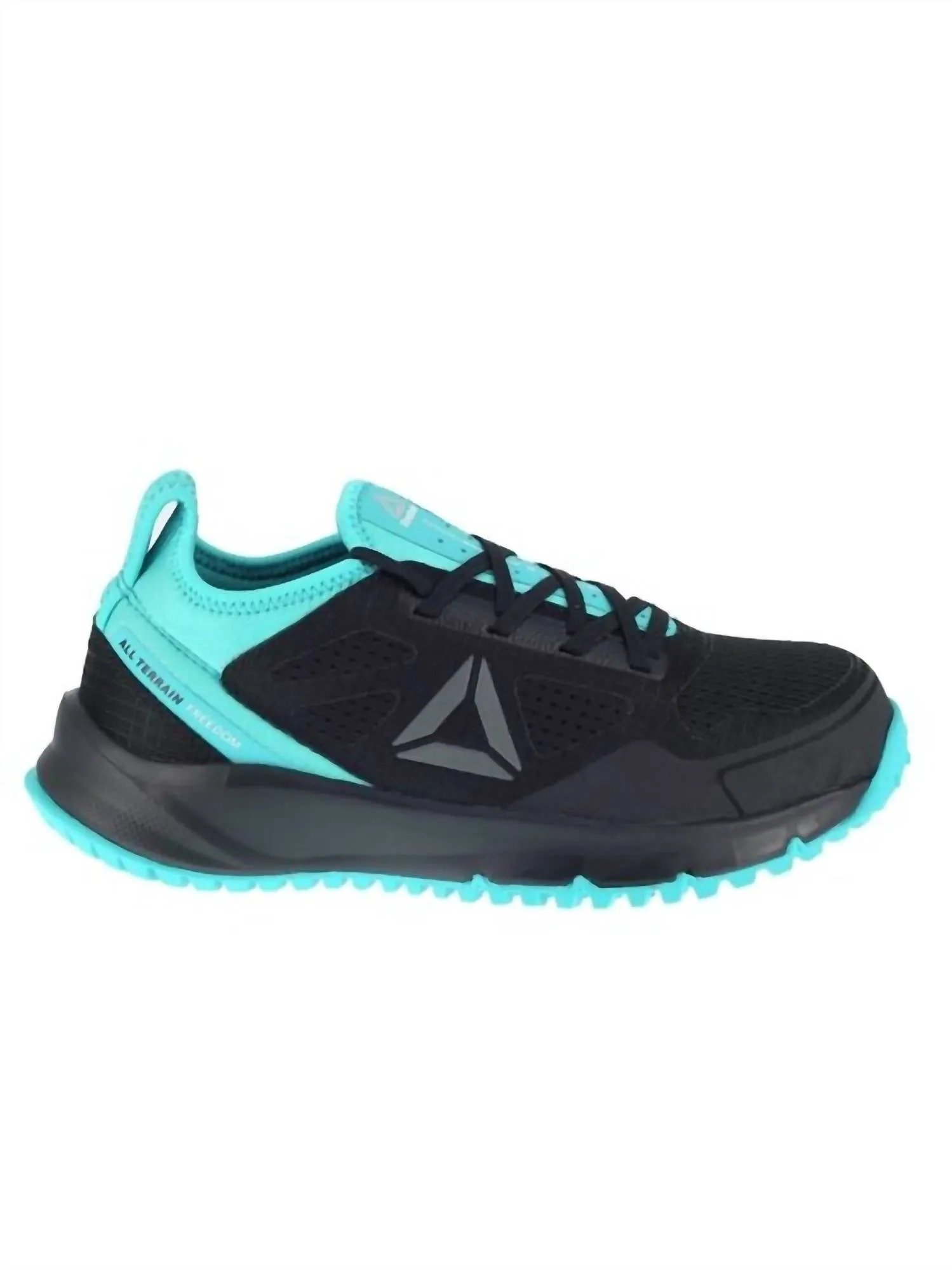 Women's All Terrain Trail Running Work Shoes - Medium Width In Black