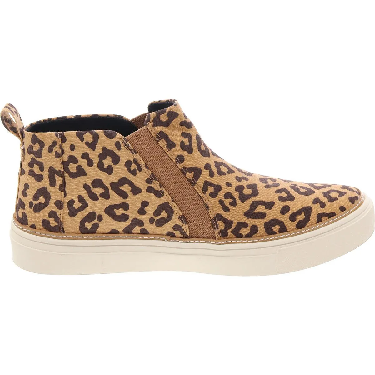 Womens Animal Print Canvas Slip-On Sneakers