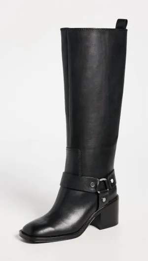 Women's Audrey Engineer Tall Boots In Black