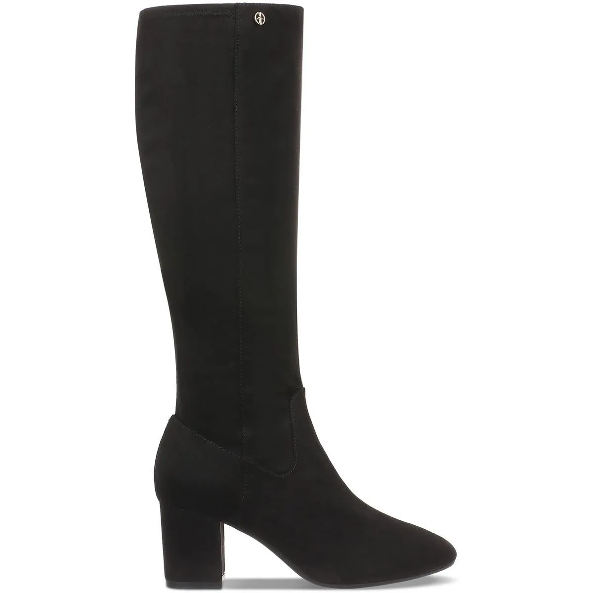 Womens Block Heel Faux Suede Knee-High Boots