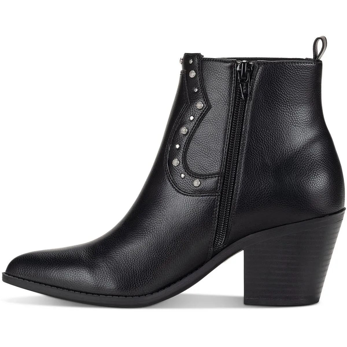 Womens Block Heel Man Made Ankle Boots