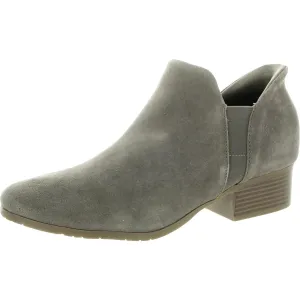 Womens Block Heel Suede Shooties