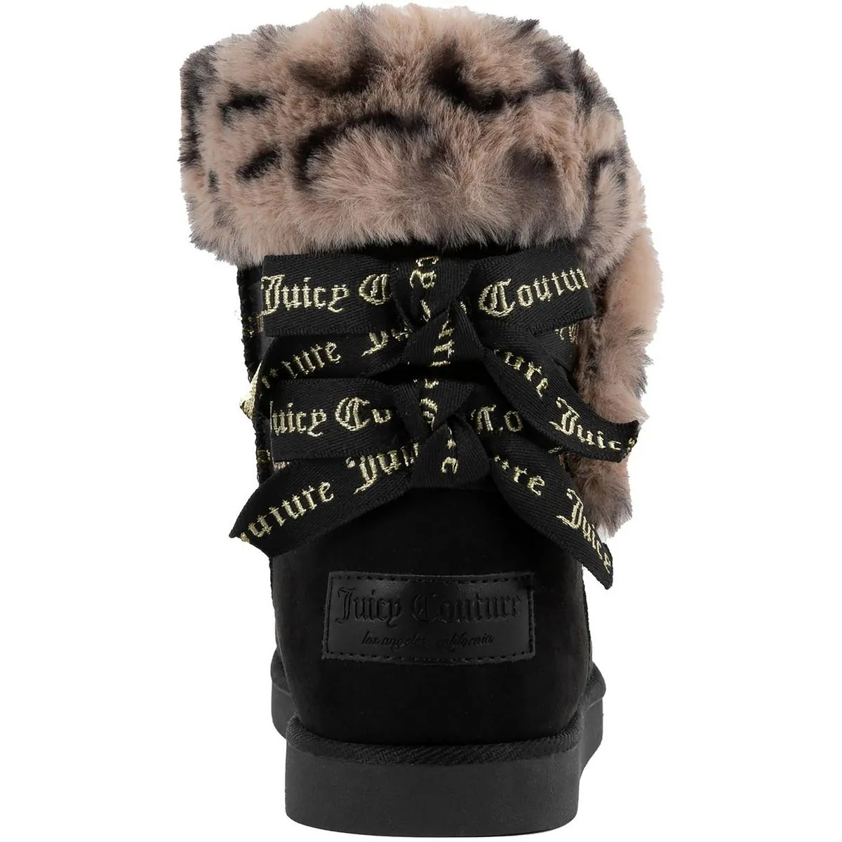 Womens Bow Faux Fur Mid-Calf Boots