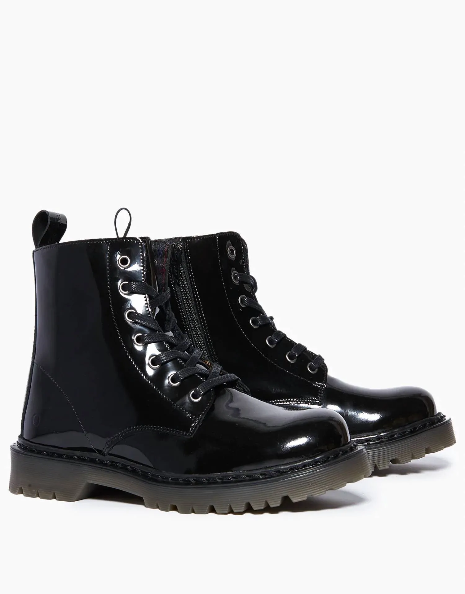 Women's Brixton Patent-Leather Boot In Black