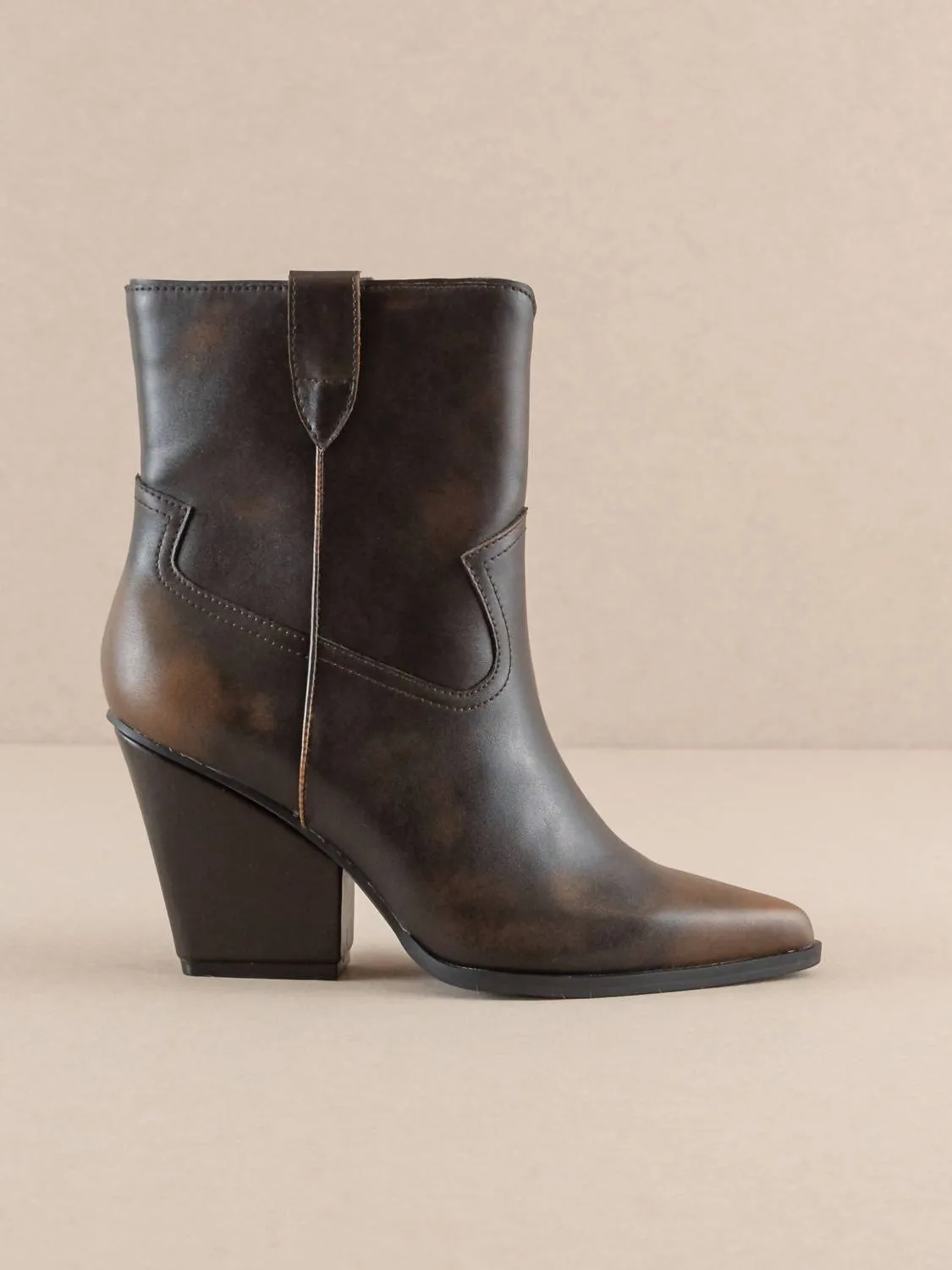 Women's Brooks Western Bootie In Coffee Two Toned