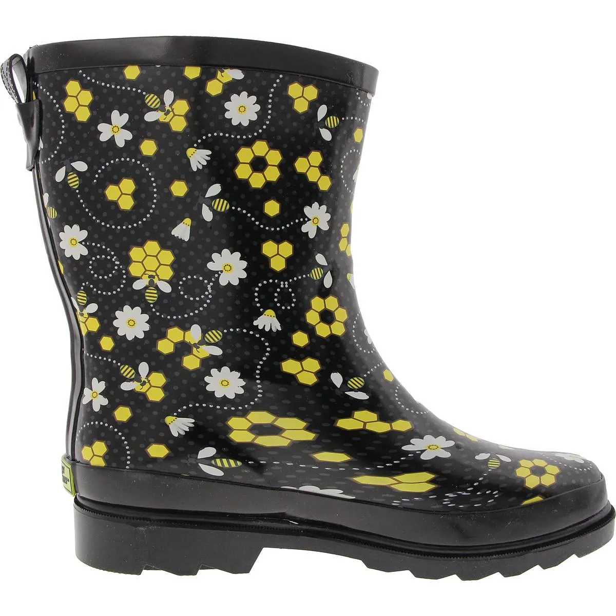 Womens Buckle Rubber Rain Boots