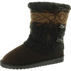 Womens Cable Knit Winter Boots
