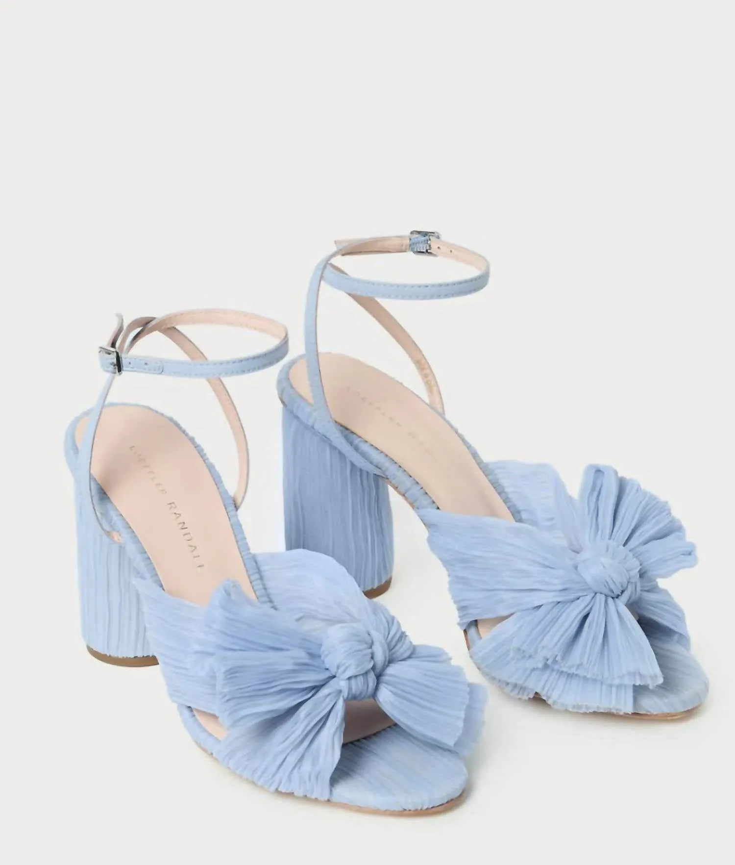 Women's Camellia Pleated Bow Heels In Blue