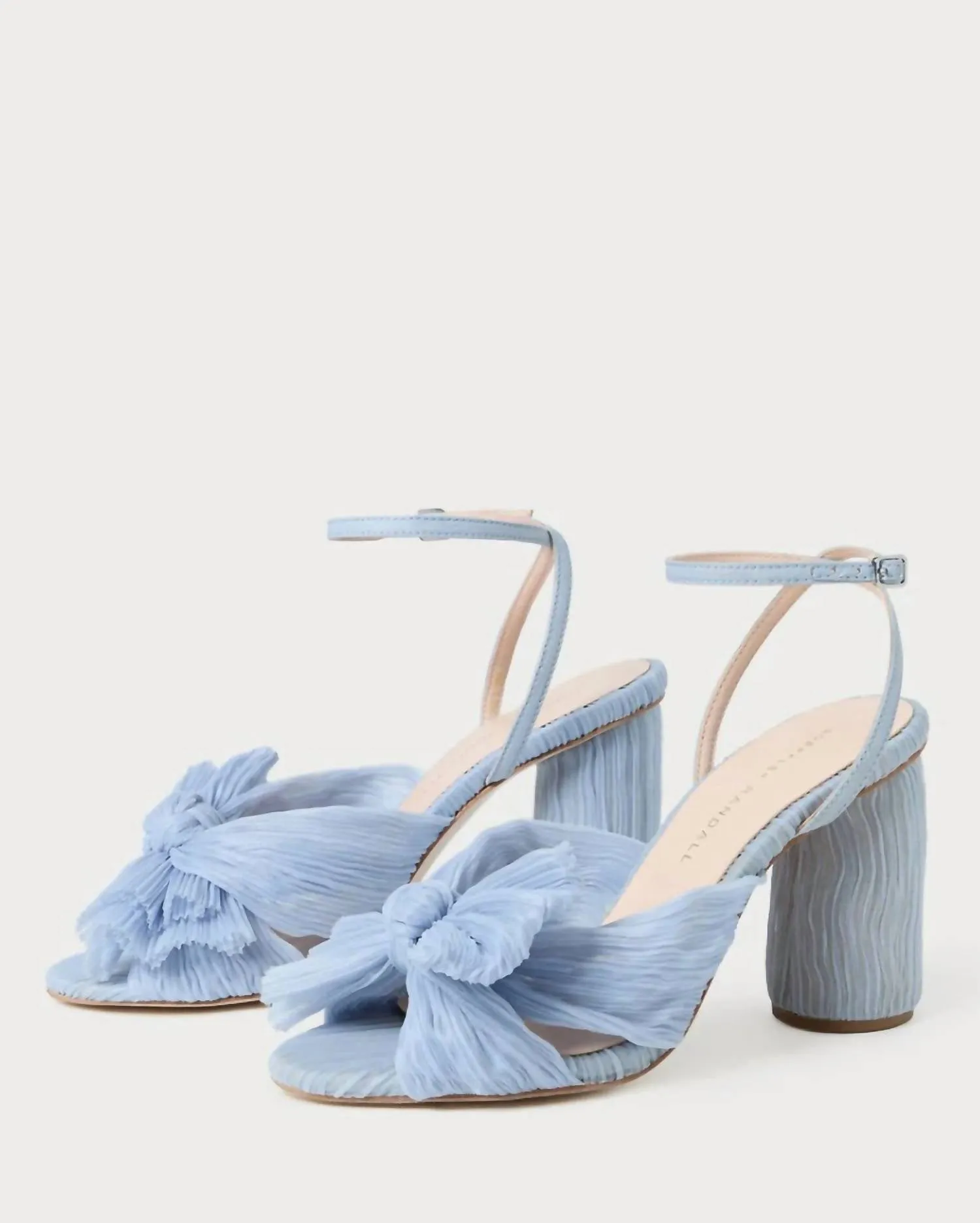 Women's Camellia Pleated Bow Heels In Blue