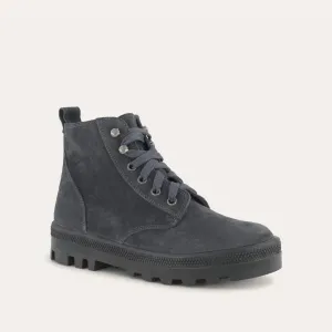 Women's Canoe Tie Boots - Medium In Charcoal Suede