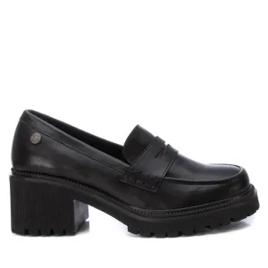Women's Casual Heeled Moccasins In Black
