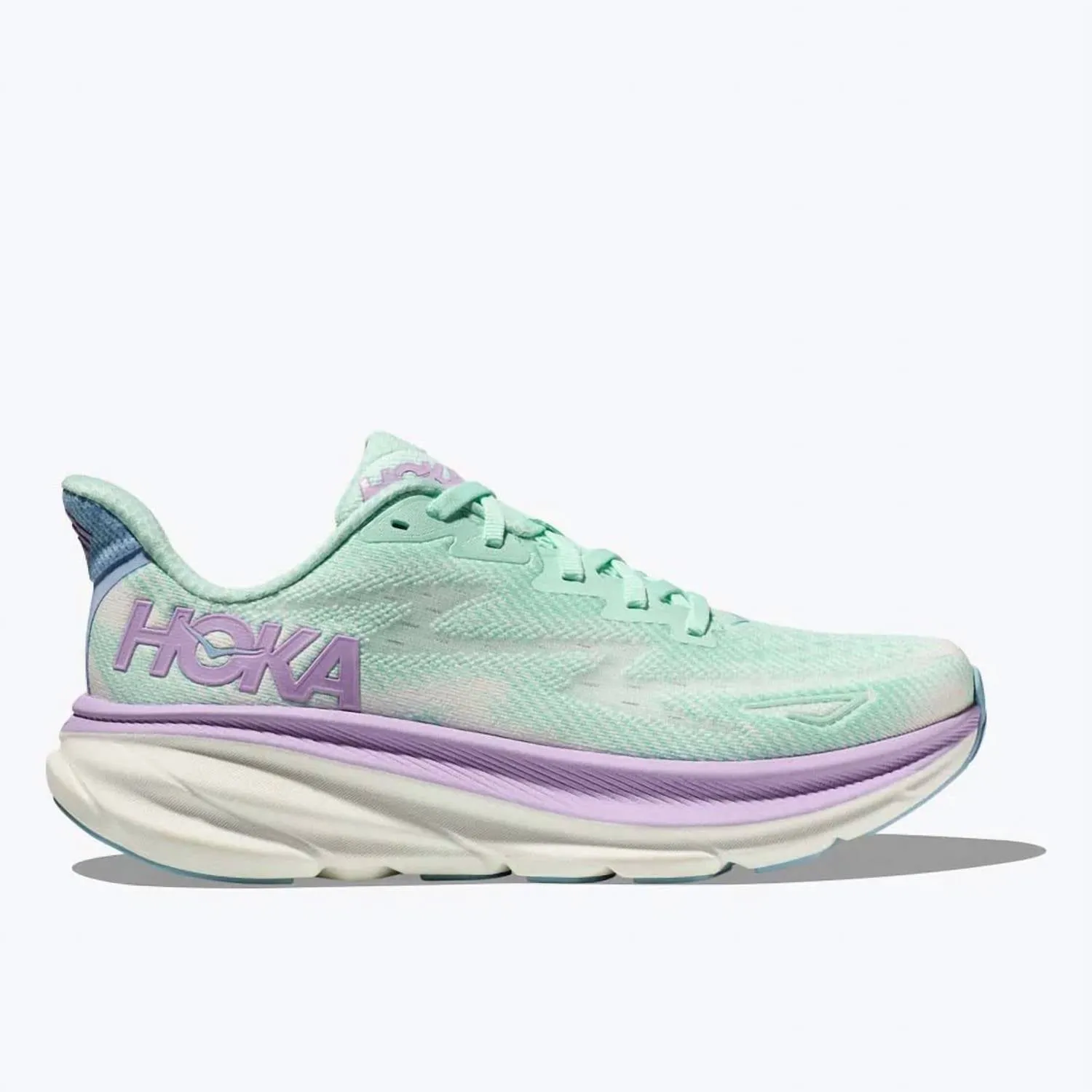 Womens Clifton 9 In Sunlit Ocean/ Lilac Mist