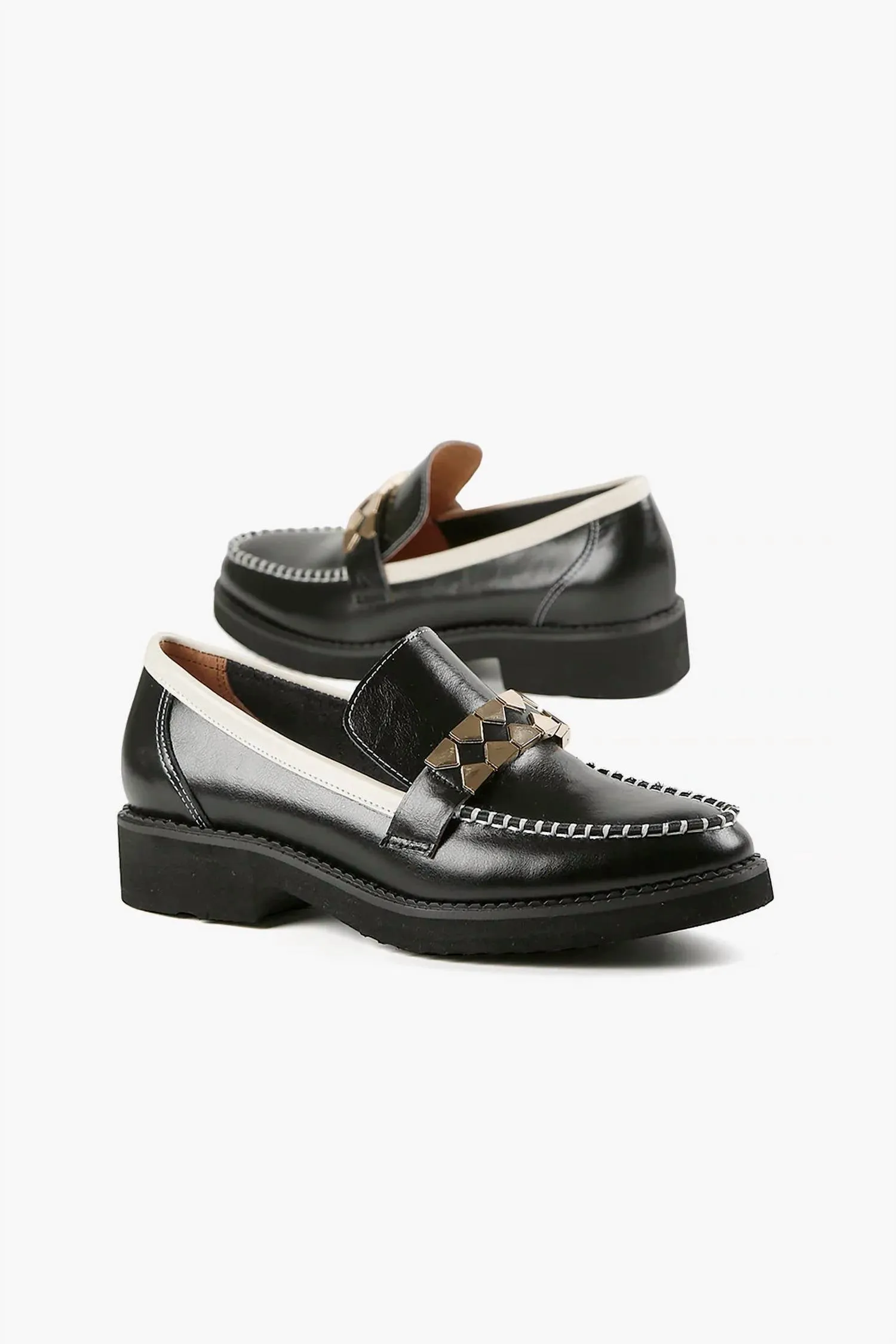 Women's Clip And Stitch Loafer In Black
