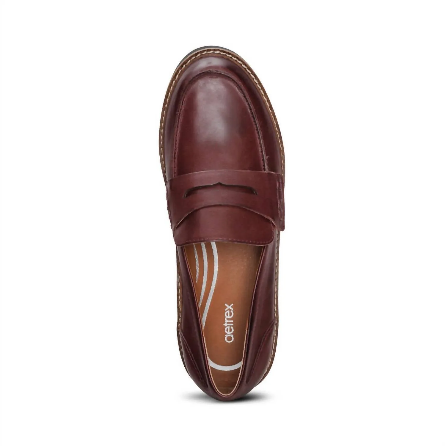 Women's Collette Arch Support Loafer In Burgundy