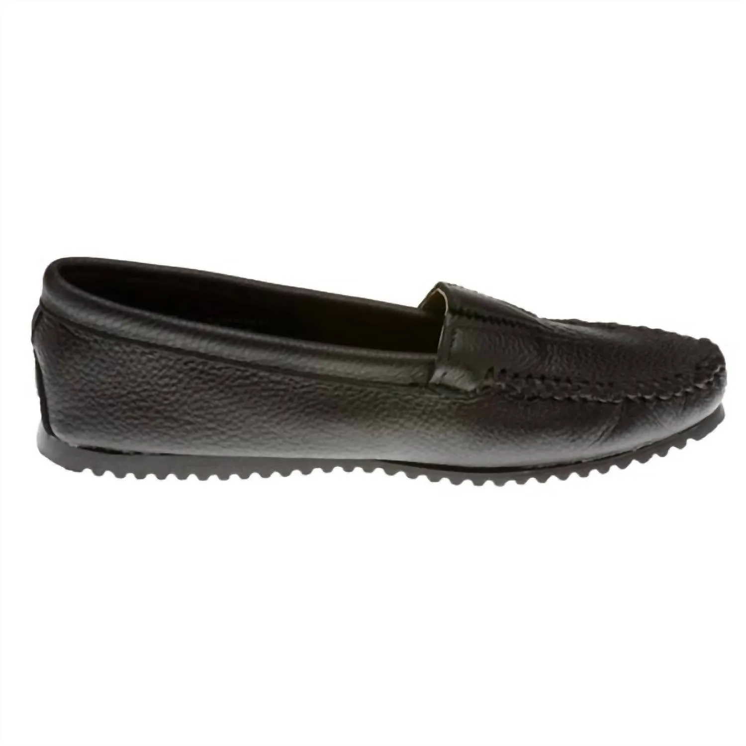 Women's Deerskin Moccasin - Gore Front In Black