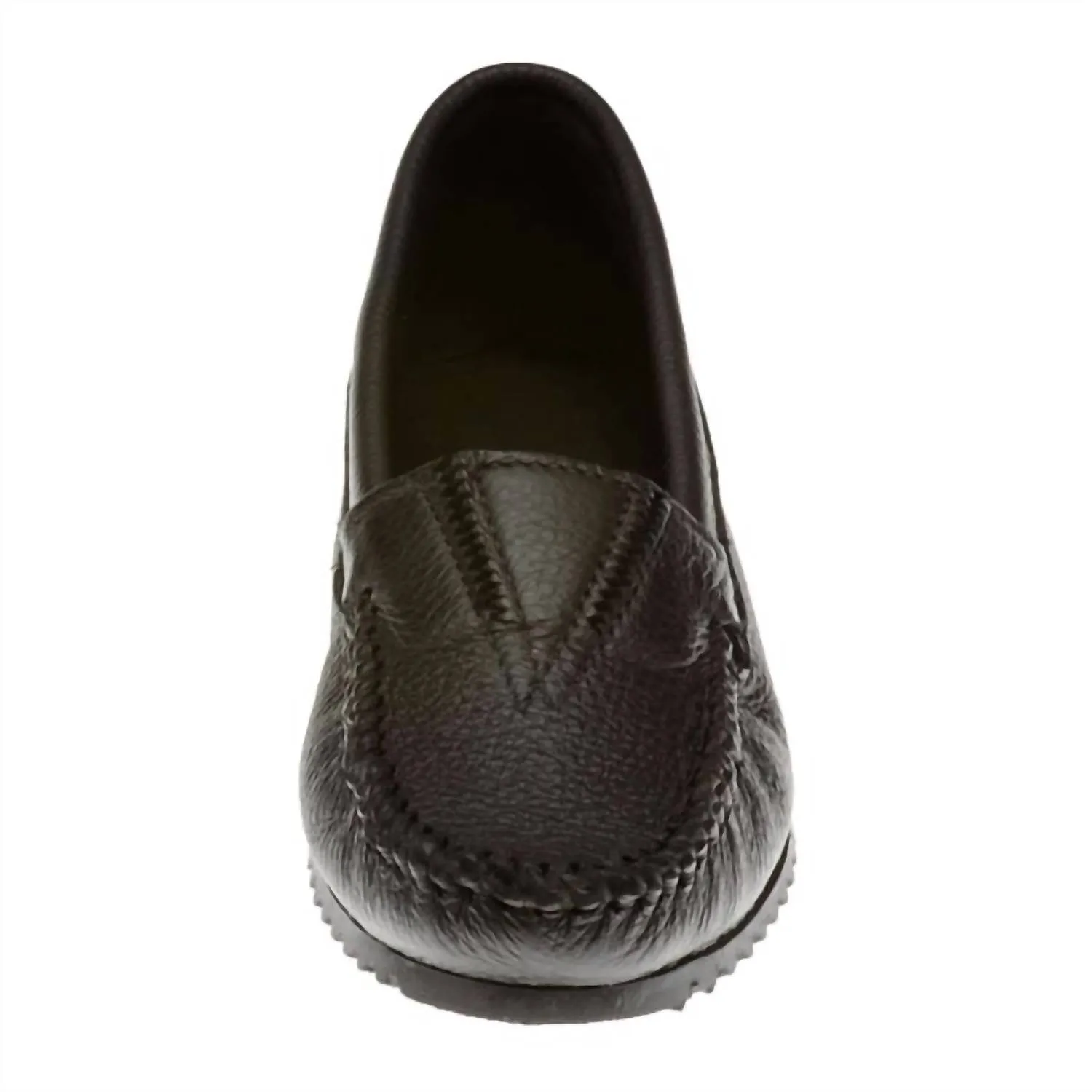 Women's Deerskin Moccasin - Gore Front In Black