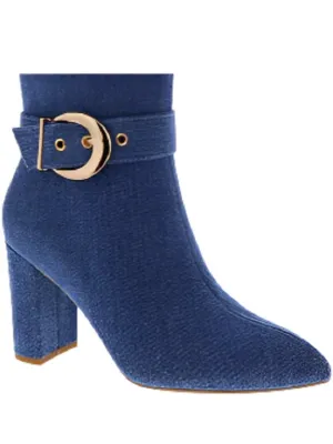Women's Denim Boots In Blue