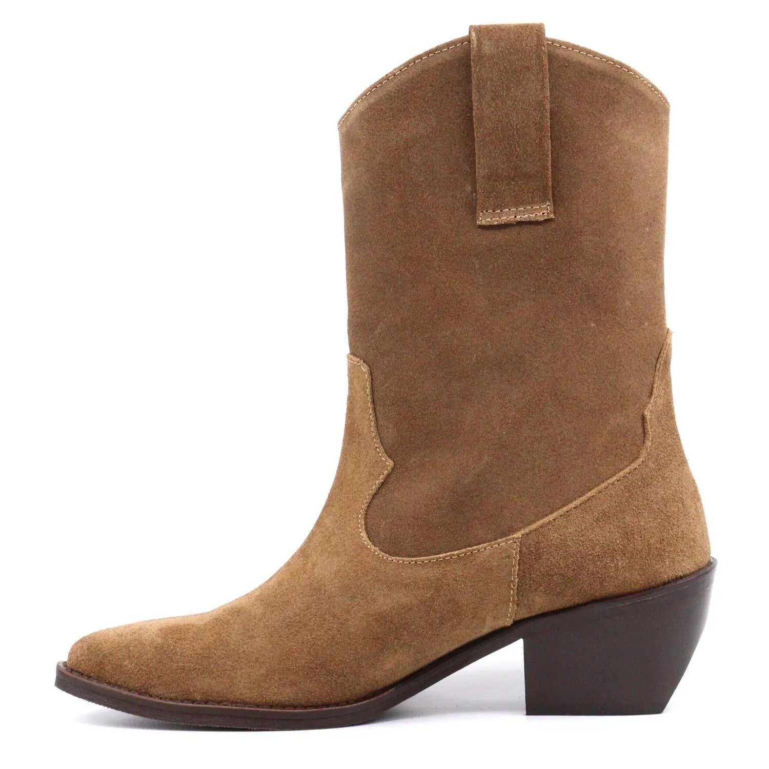 Women's Dolly Boots In Tan Suede