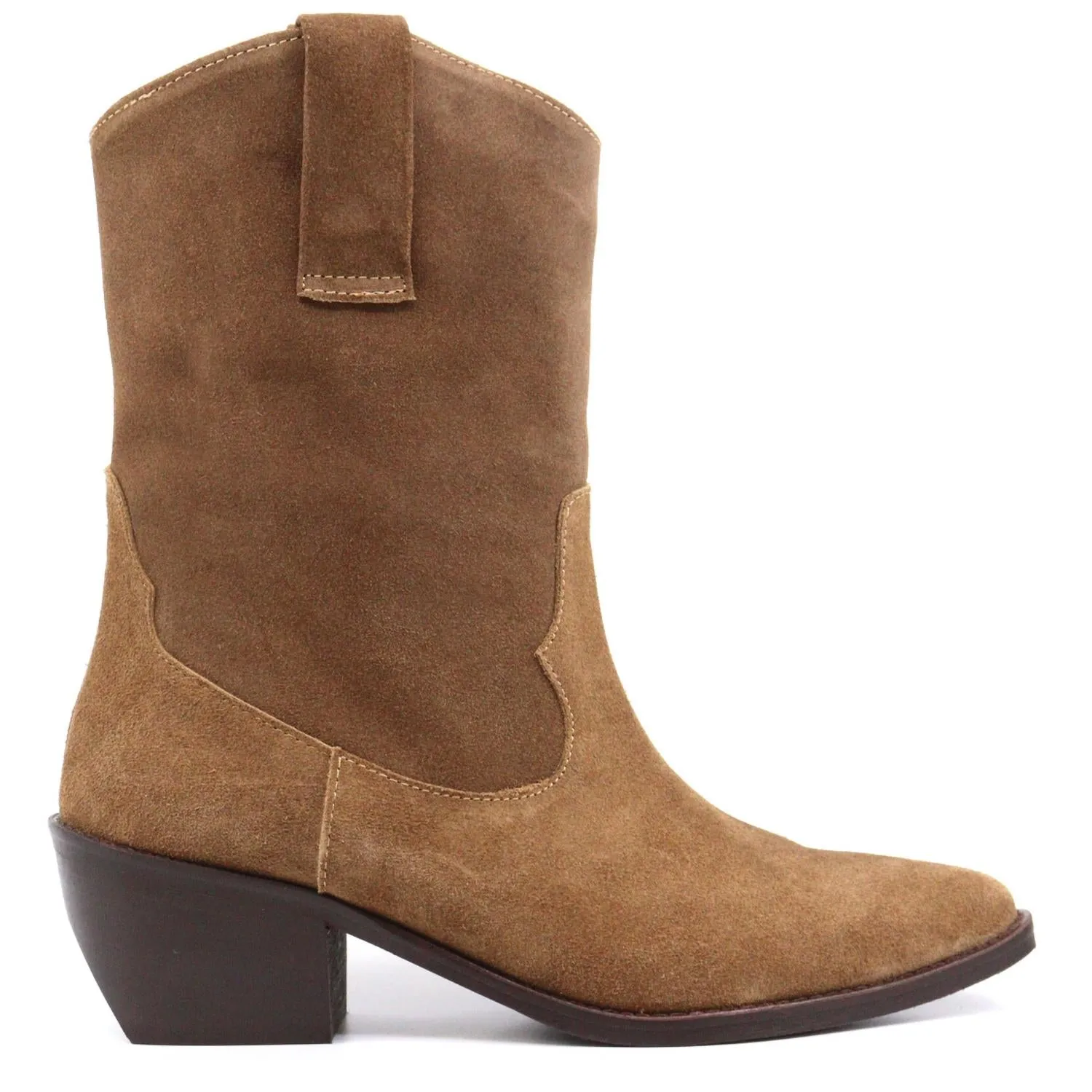Women's Dolly Boots In Tan Suede