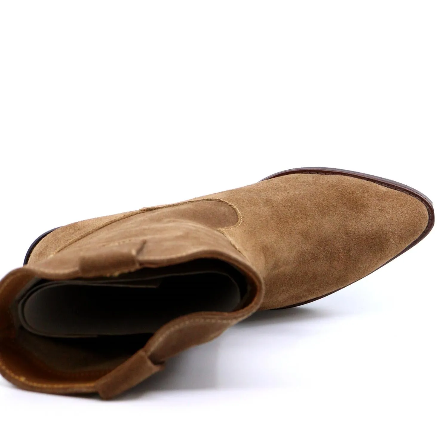 Women's Dolly Boots In Tan Suede