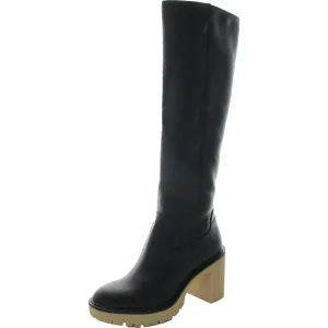 Womens Double Zipper Knee-High Boots