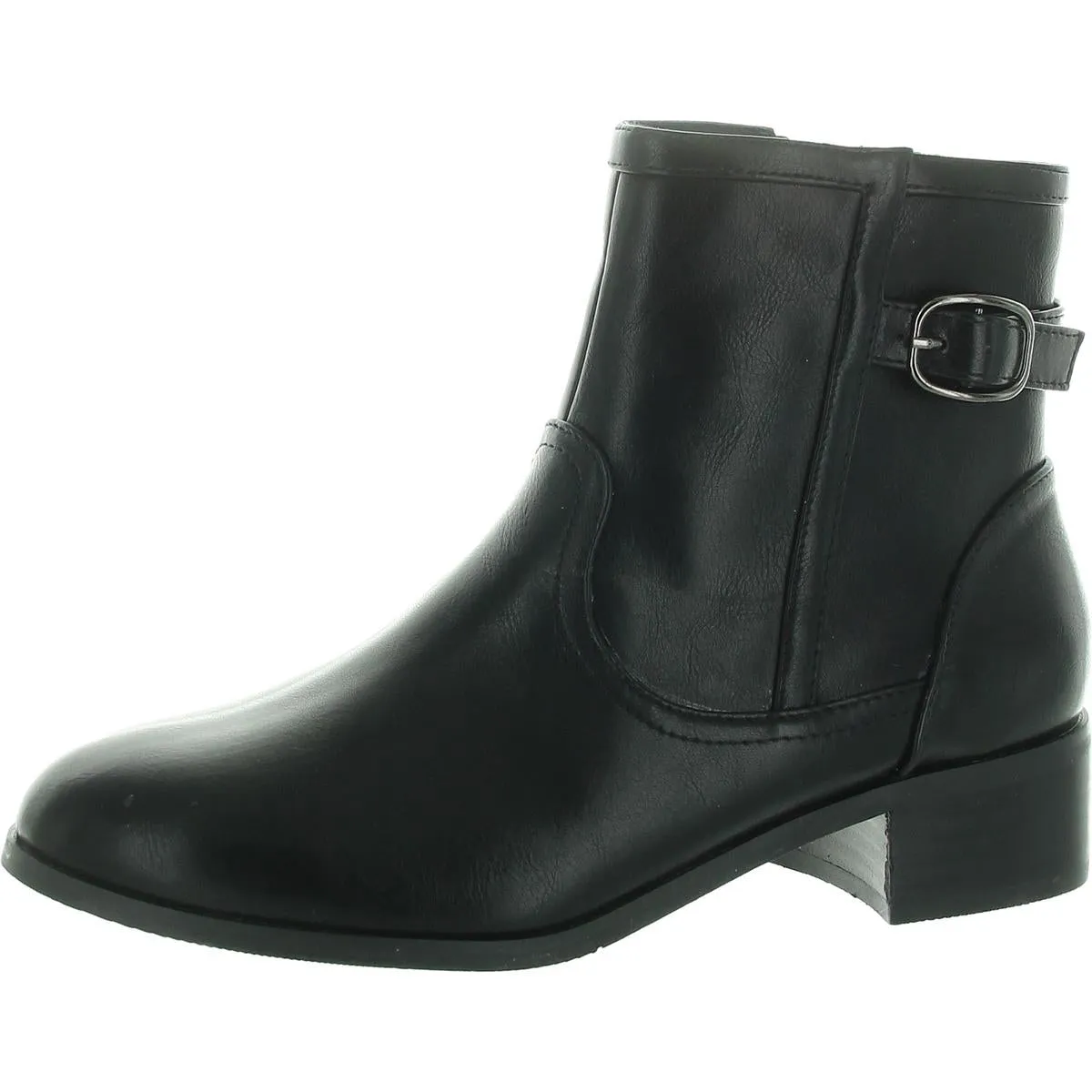 Womens Double Zipper Man Made Ankle Boots