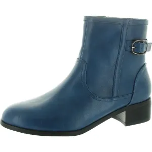 Womens Double Zipper Man Made Ankle Boots