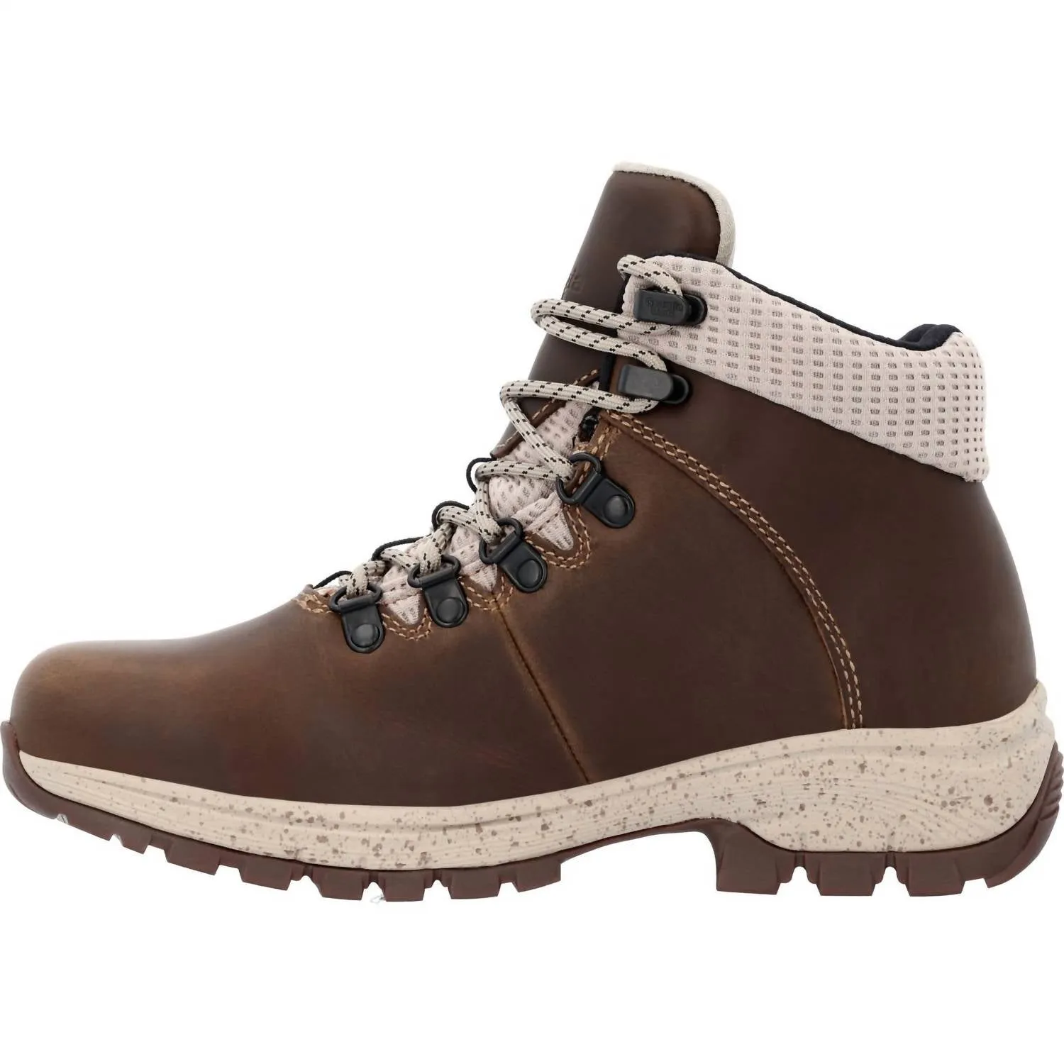 Women's Eagle Trail Alloy Toe Waterproof Hiker Boot - Wide Width In Brown