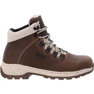 Women's Eagle Trail Alloy Toe Waterproof Hiker Boot - Wide Width In Brown