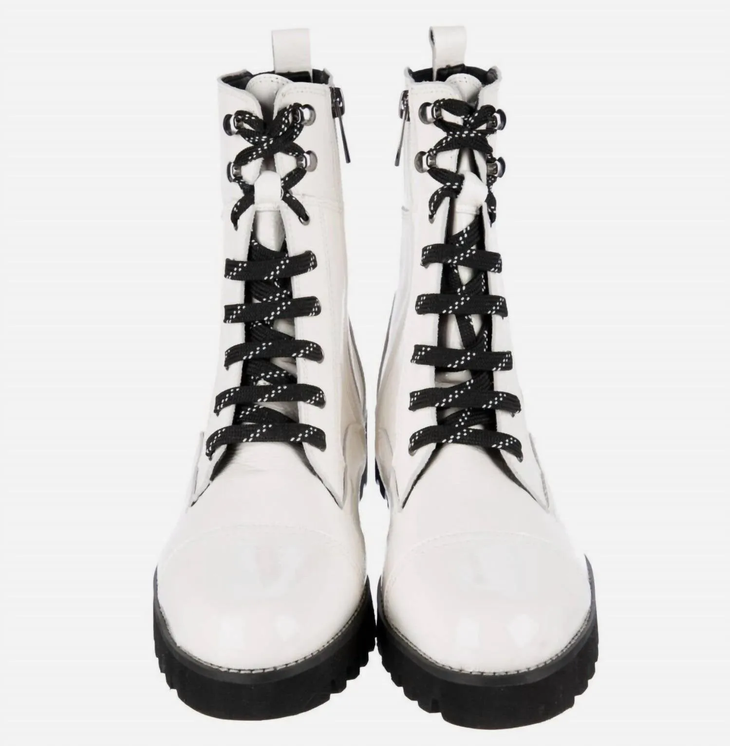 Women's Easeci Combat Boot In White