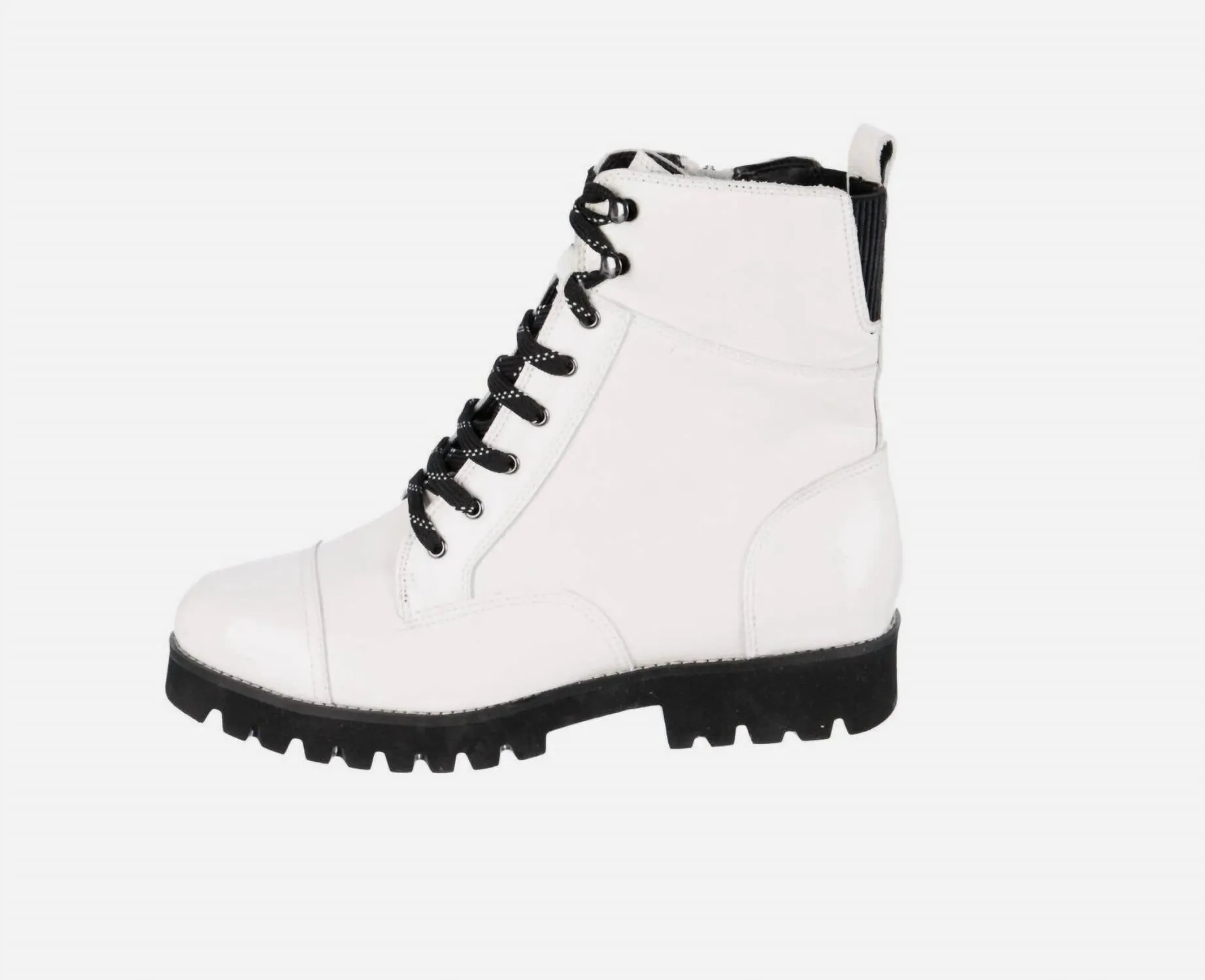 Women's Easeci Combat Boot In White