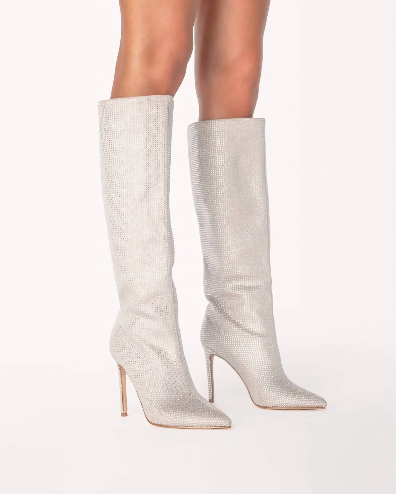 Women's Emarie Boot In Silver Diamante