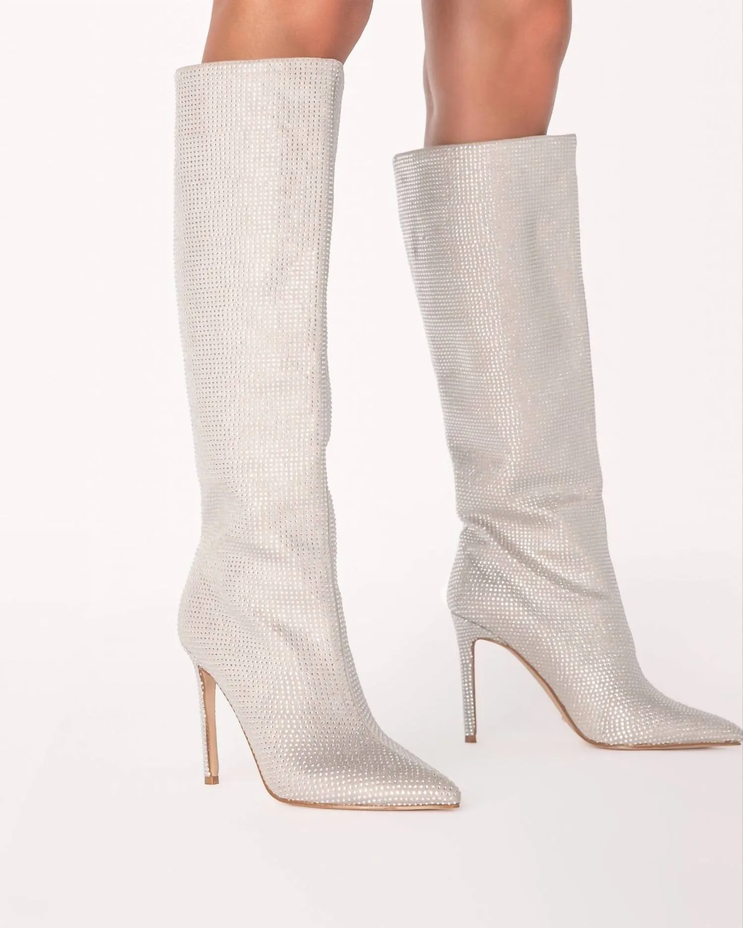 Women's Emarie Boot In Silver Diamante
