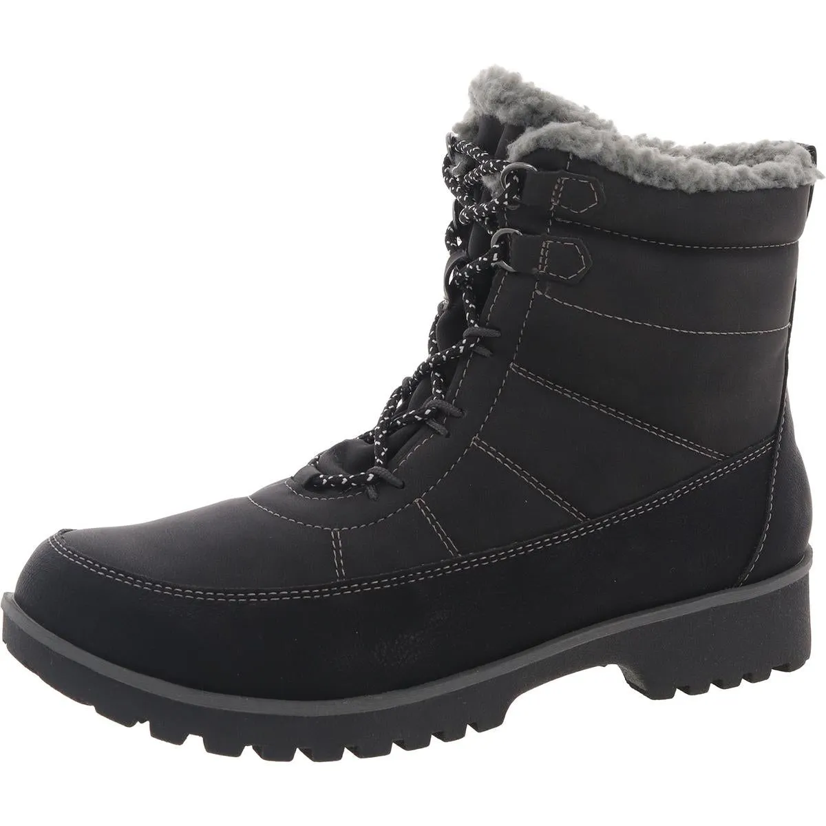 Womens Faux Fur Faux Leather Winter & Snow Boots