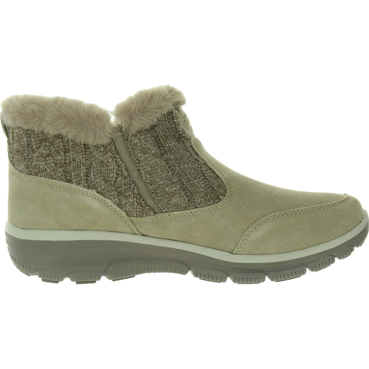 Womens Faux Fur Lined Faux Fur Ankle Boots